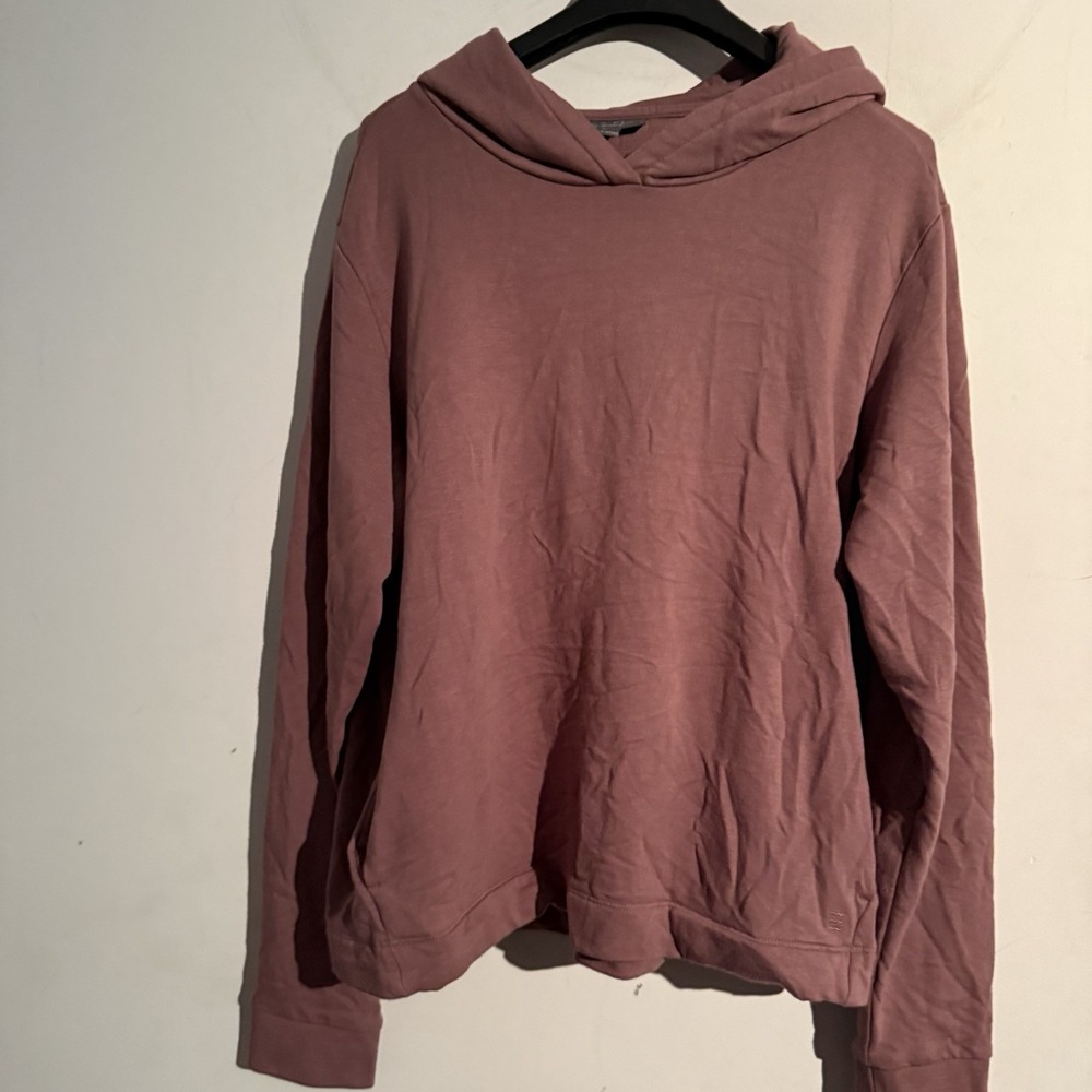 Free Fly Bamboo Lightweight Fleece Cropped Hoodie Women's Large Soft Basic